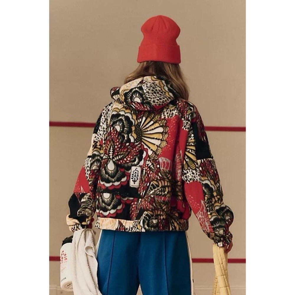 Free People Movement Wild And Free Wildflower Fleece Zip Pullover Hoodie XL NWOT - Picture 8 of 8